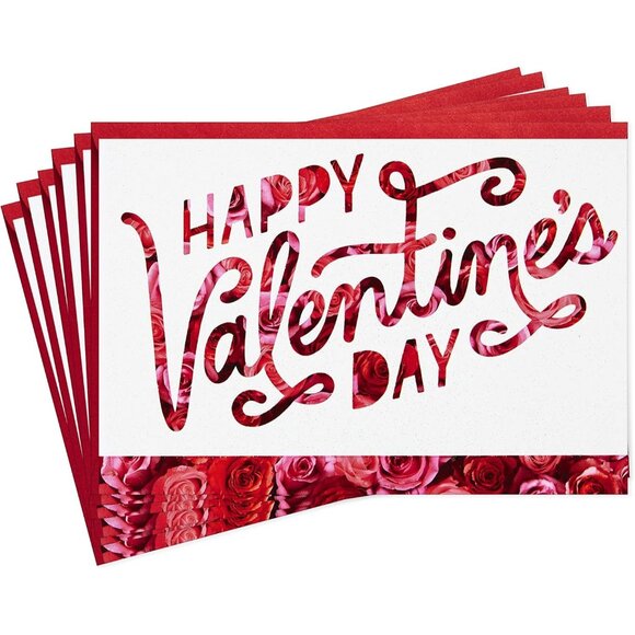 Hallmark Religious Valentines Day Cards Assortment Blessed 6 Cards With Envelope - Picture 1 of 6